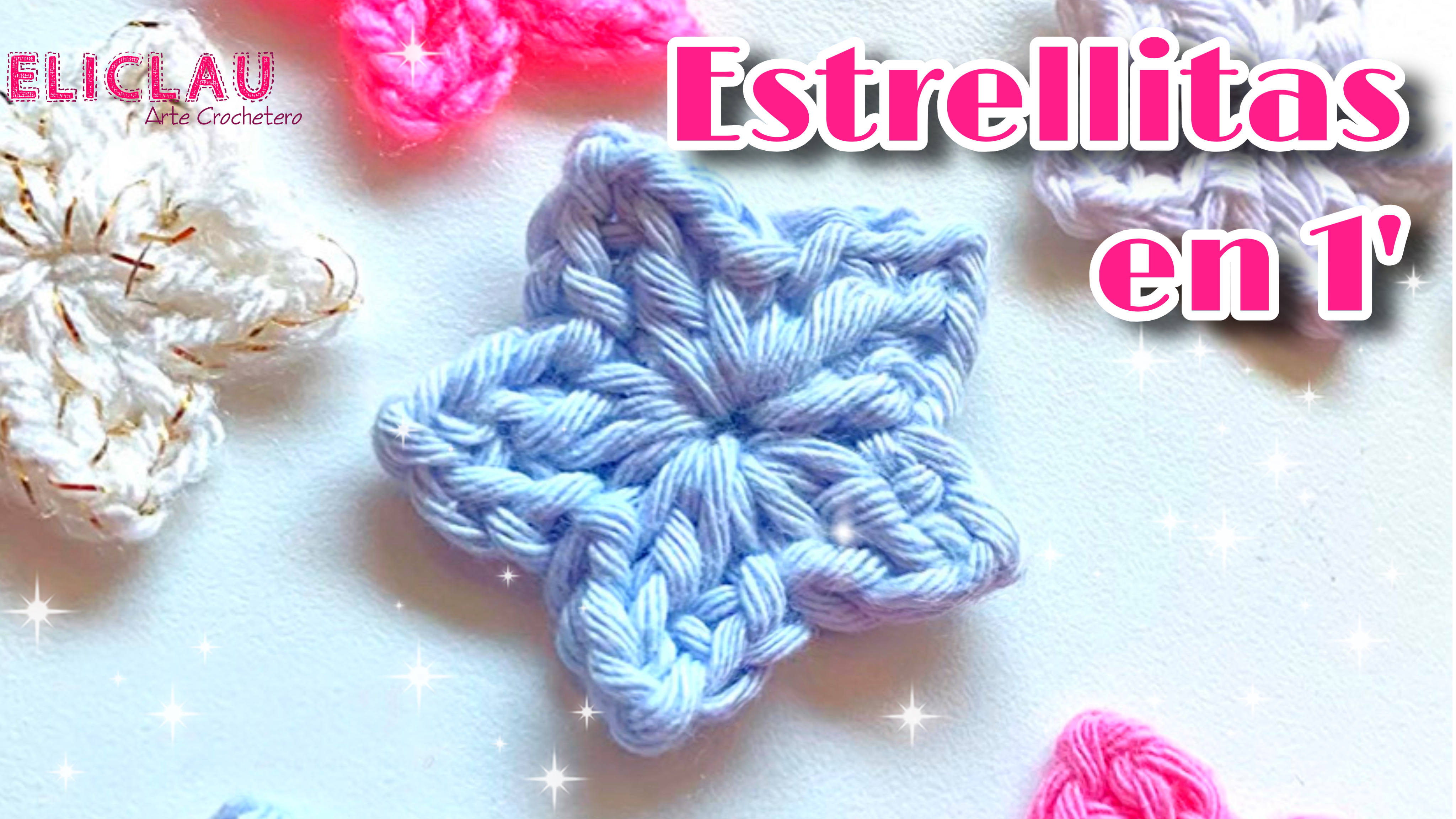 estrellitas a crochet tejidas en 1 minuto paso a paso