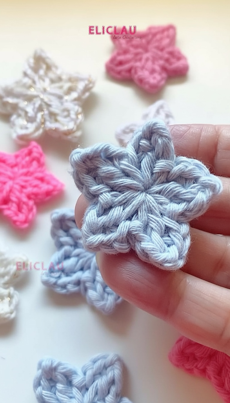 estrellitas a crochet tejidas en 1 minuto paso a paso
